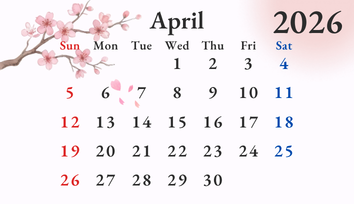 ２６０４カレンダー